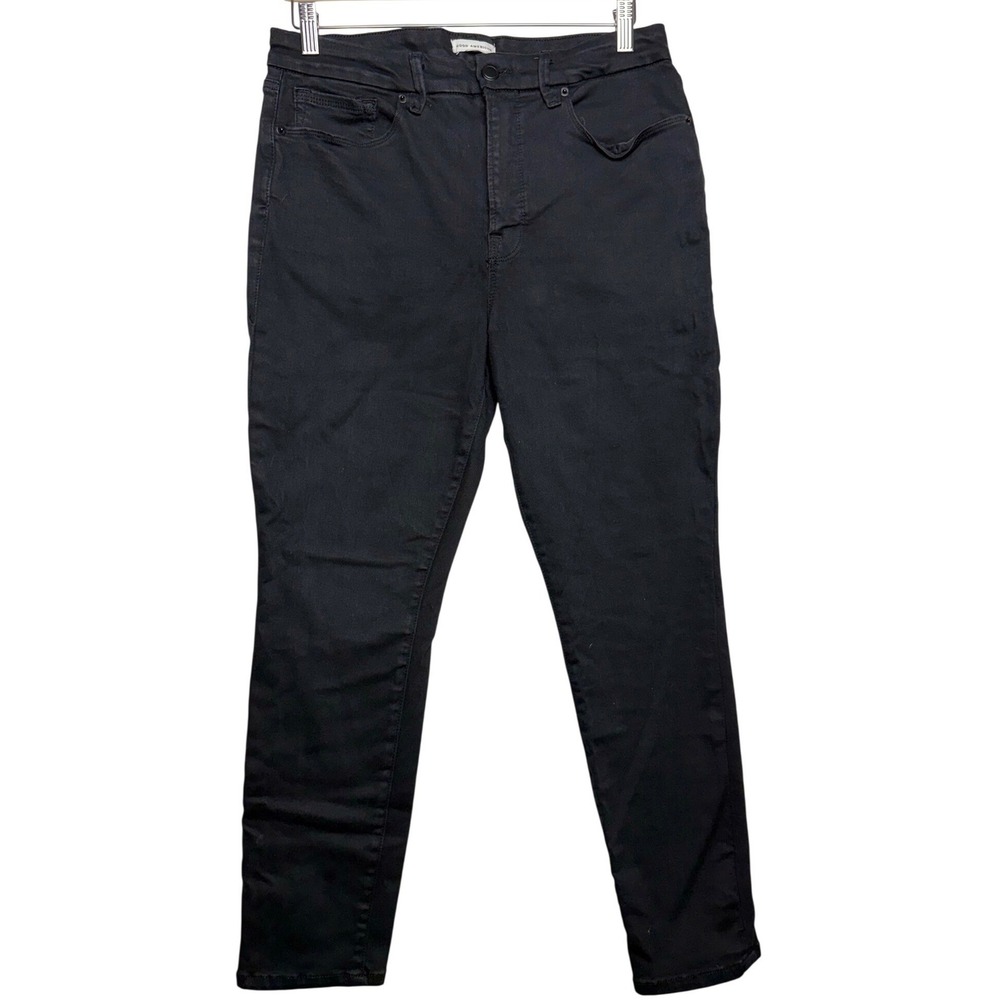 Good American Streetwear Good Legs High Rise Skinny Jeans Black Size 14/32